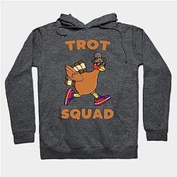 Turkey Trot Squad Funny Thanksgiving Run Hoodie TP1701
