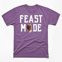 Feast Mode Football Turkey Funny Thanksgiving Gift T-Shirt TP1201