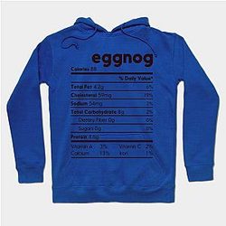 Eggnog Nutrition Facts Label Funny Thanksgiving Hoodie TP1701
