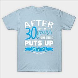30th Wedding Anniversary Shirt For Husband T-Shirt TP1201