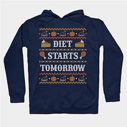 Diet Starts Tomorrow, Funny Ugly Thanksgiving Sweater Hoodie TP1701