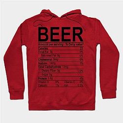 Beer Nutritional Facts Hoodie TP1701