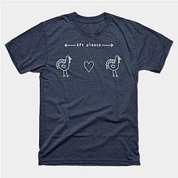 White Line Drawing Turkey 6 Feet Please Thanksgiving T-Shirt TP1201