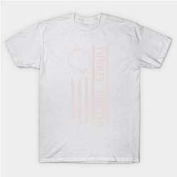 Turkey Hunting Shirt | Patriotic US American Flag Gift T-Shirt TP1201