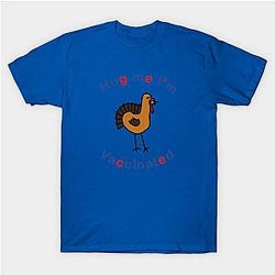 Thanksgiving Turkey says Hug Me Im Vaccinated T-Shirt TP1201