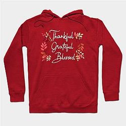 Thankful Grateful Blessed Thanksgiving Hoodie TP1701