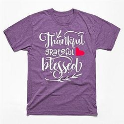Thanksgiving Day Design Grateful Thankful Blessed T-Shirt TP1201