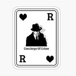 The Blacklist Raymond Reddington - Concierge of Crime On Ace Playing Card Sticker