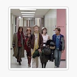 The Breakfast Club Rectangle less coloured Sticker
