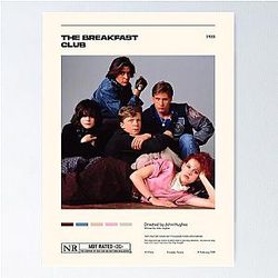 The Breakfast Club Classroom Prints with a Vintage Retro Art Minimalist Home Decor Poster