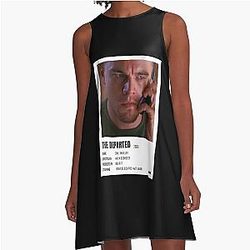 Music Retro The Departed Minimalist Poster Inception A-Line Dress