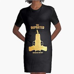 Birthday Gifts The Departed - Minimal Movie Poster - Mmpg - Graphix Inception Graphic T-Shirt Dress