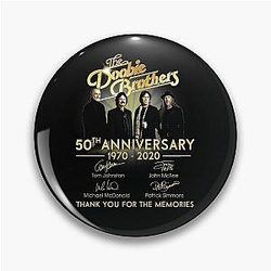 For The Doobies Brothers 50th Anniversary 1970 2020  Music Band T Shirt Pin