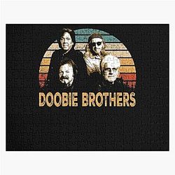 Doobie Grooves Vintage-Inspired Tee Destacando los Miembros Legendarios de la Banda Jigsaw Puzzle
