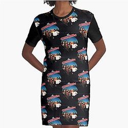 The Doobie Vintage - El vestido de camiseta gráfica Doobie Tour