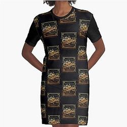 The Doobie Vintage - El vestido de camiseta gráfica Doobie Tour