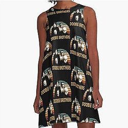 Doobie Grooves Vintage-Inspired Tee Featuring the Legendary Members of the Band A-Line Dress