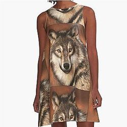 Equinox Wolf The Equalizer A-Line Dress