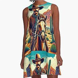 Saddle Up for the Equalizer A-Line Dress