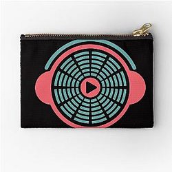 For music lover The equalizer in a circle polyester zipper pouch