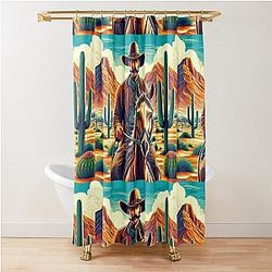Saddle Up for the Equalizer Shower Curtain