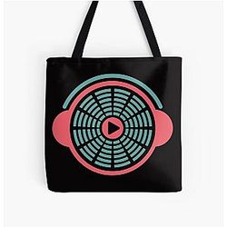 For music lovers who enjoy parties The equalizer in a circle All Over Print tote bag