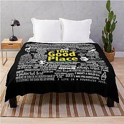 The Good Place Memorable Quotes Near Each Other Throw Blanket