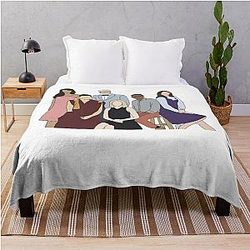 The Good Place Near Cast Illustration Throw Blanket