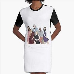 The Good Place Near Other cast illustration Graphic T-Shirt Dress
