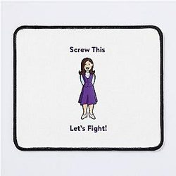 Screw This Let's Fight Janet The Good Place Mouse Pad