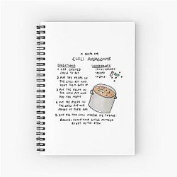 The Good Place - a recipe for Chili Spiral Notebook