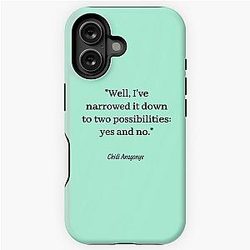 Well I've narrowed it down to two possibilities: yes or no - Chidi Anagonye The Good Place iPhone Tough Case