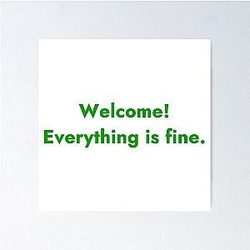 Welcome Everything is Fine The Good Place Poster
