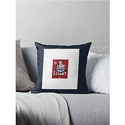 the hold steady cover bear and penguin Throw Pillow