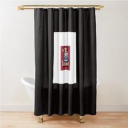 the hold steady cover bear and penguin Graphic T-Shirt Shower Curtain