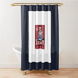 the hold steady cover bear and penguin Shower Curtain