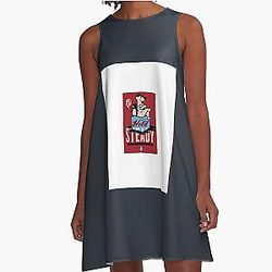 the hold steady cover bear and penguin A-Line Dress