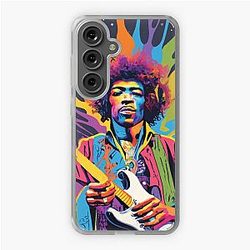 Psychedelic Jimmy Hendrix and his Guitar Samsung Galaxy Soft Case