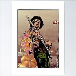 Jimmy Hendrix Illustration Poster