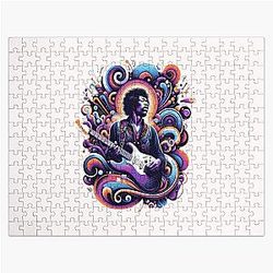 Psychedelic Strings - Hendrix Inspired Abstract Jigsaw Puzzle