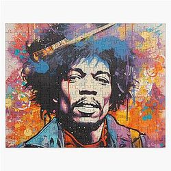 jimmy hendrix blotter Jigsaw Puzzle