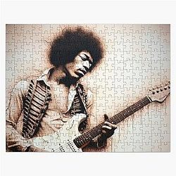Jimi Hendrix and Guitar Jigsaw Puzzle