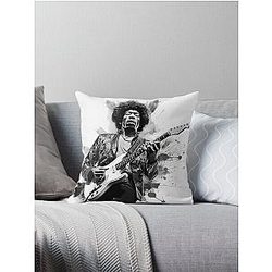 jimmy hendrix Throw Pillow