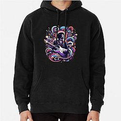 Psychedelic Strings - Hendrix Inspired Abstract Pullover Hoodie