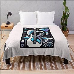 Modern Virtuoso - Abstract Hendrix Essence Throw Blanket
