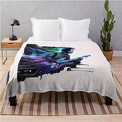 Cyber Strings - Hendrix in the Digital Age Throw Blanket