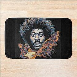 Psychedelic Hendrix and his Guitar Bath Mat