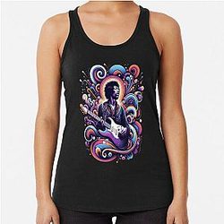 Psychedelic Strings - Hendrix Inspired Abstract Racerback Tank Top