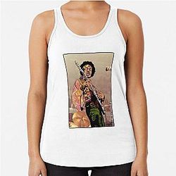 Jimmy Hendrix Illustration Racerback Tank Top