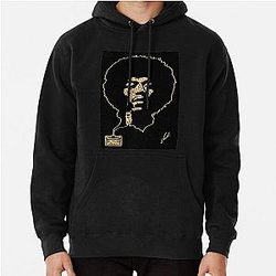 Jimi Hedrix ONE LINE DRAWING PORTRAIT - ORIGINAL CREATIVE SMART DESIGN Pullover Hoodie